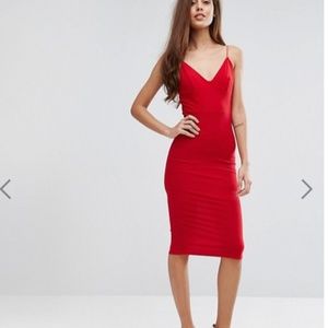 ASOS Club L Red Midi Dress